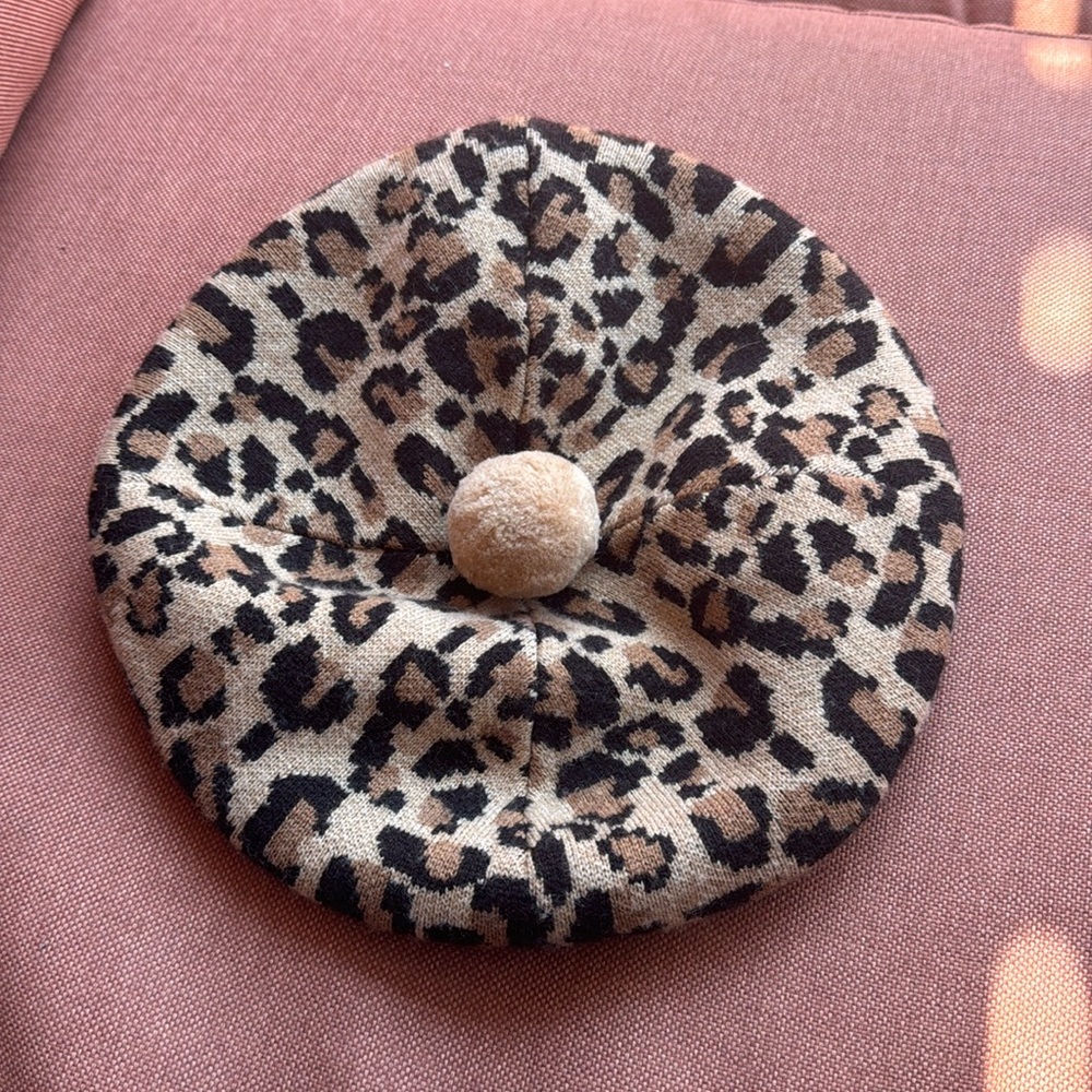 Jcrew leopard beret